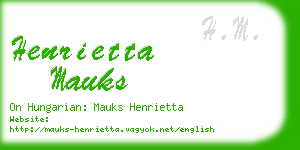 henrietta mauks business card